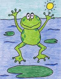 Sketch the base head and body shapes. How To Draw A Frog Art Projects For Kids