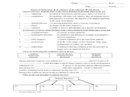 Four student answers to the question are given. 4 Principles Of Natural Selection Worksheet