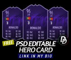 Submitted 1 year ago by blad3dy. Psd Free Editable Hero Card Fifa 19 By Daniosh On Deviantart