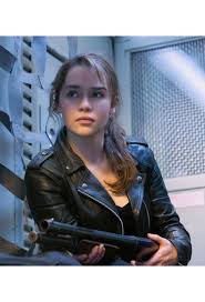 The film was released in 2015 and starred clarke as a young version of sarah connor, alongside returning star arnold schwarzenegger as well as. Emilia Clarke Terminator Genisys Sarah Connor Jacket