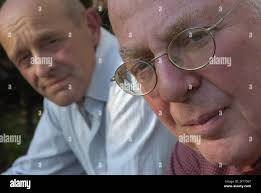 Holocaust survivor Michael Lowenthal, right, is the subject of a book by  Dutch scholar Erik Besseling, left. The pair is shown in Chicago, Illinois, 