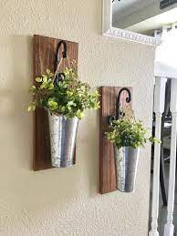 etsy home decor hanging planter with greenery or flowers rustic wall sconces metal tin cou shopstyle target bamboo garment rack