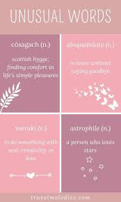 100 Beautiful Words In Different Languages Expand Your Vocabulary In 2020 Unusual Words Words In Different Languages Words To Describe People