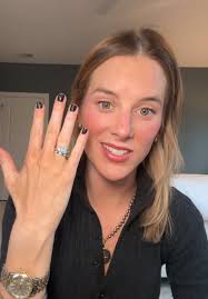 Chelsey Ring Olive Ave with Wedding Band