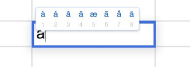 Jul 02, 2021 · the enye (ñ), according to wikipedia, is a letter of the modern latin alphabet that is formed by placing a tilde on top of the letter n. How To Write A E I O U With Tilde In Google Sheets Google Docs Editors Community