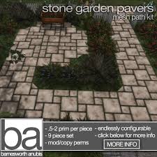 Stepping stones are necessary for being able to move throughout the garden without disrupting the soil, but they also create focal points and structure, and add a little bit of personality! Second Life Marketplace Ba Stone Garden Pavers Path Kit Packaged