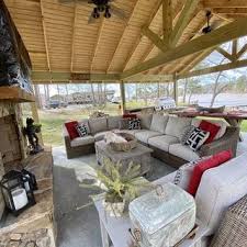 beachcroft curved corner chair with cushion ashley furniture homestore in 2021 outdoor living rooms outdoor rooms backyard pavilion
