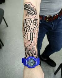 Never Give Up Tattoo Tattoos Up Tattoos Tattoos For Guys