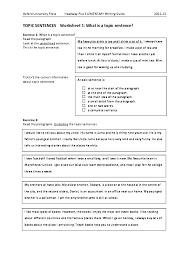 But i can't imagine a piece being comprised of eleven paragraphs, made up of one sentence each, holding any integrity. Pdf Topic Sentences Worksheet 1 What Is A Topic Sentence Exercise 1 What Is A Topic Sentence Hoc Lop Academia Edu