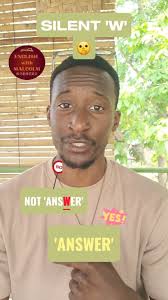 Watch out for the SILENT 'W', 'Answer' 'Sword', DO NOT PRONOUNCE THE 'W',  #englishwithmalcolm #esl #englishlesson