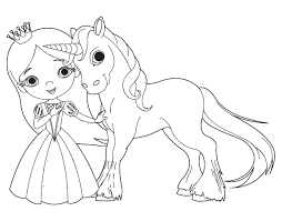 Immagini di unicorni 72 disegni da stampare e colorare a tutto. Disegno Di Principessa E Unicorno Da Colorare Acolore Com