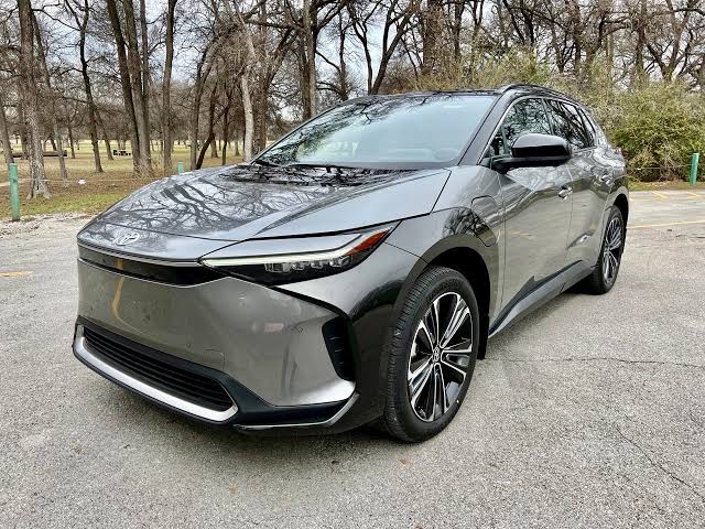 2023 Toyota bZ4X Electric SUV (FWD) - Dark Gray Metallic, AI generated
