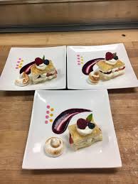 Lemon Pastry Cream With Puff With Pastry Plated Dessert Plated Desserts Food Plating Puff Pastry Desserts