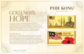 If you're buying small gold bars, your purchase price will be 2% or even 4% above the value of the gold content you get. Poh Kong 999 9 Gold Note Of Hope 0 1g Lazada