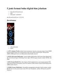 Mengatasi kekerasan di sekolah dan lingkungan sekitar anak (2008) oleh yayasan semai jiwa amini (sejiwa), mendefinisikaan bullying dengan contoh. 5 Jenis Format Buku Digital Dan Jelaskan Pdf