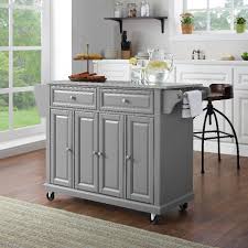 Constructed of solid hardwood and wood veneers, this kitchen island is designed for longevity. Stainless Steel Top Kitchen Cart Island Crosley Kf30002egy