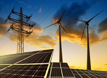 Financing the global transition to renewable wind and solar energy, AI generated