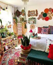 A boho chic living room with rich textures and woven pendant lamp. What S Hot On Pinterest 7 Bohemian Interior Design Ideas Boho Bedroom Decor Bohemian Interior Design Bohemian Bedroom Decor