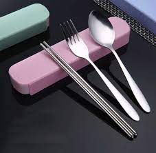 Sumpit logaritma harga 1 set sendok garpu souvenir sendok garpu murah di jakarta sumpit chopsticks jual sumpit plastik sendok kayu bahasa inggrisnya sumpit untuk anak kecil sumpit couple. Jual Alat Makan Set Box Sendok Garpu Sumpit Stainless Steel Terbaru Juni 2021 Blibli