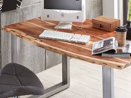 Shop and discover your favourite items all in one place. Baumkante Schreibtisch Massiv Akazie Natur 200x100 Silber Palma