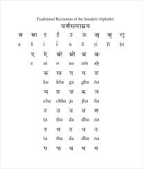 Sample Sanskrit Alphabet Chart 5 Documents In Pdf