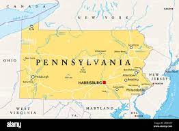 Mapa De Pensilvania Usa Pennsylvania Karte -Fotos Und -Bildmaterial In Hoher Auflösung – Alamy