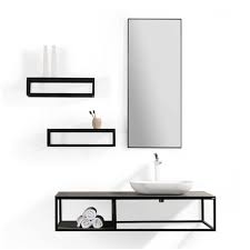 Bathroom vanity sets bath vanity sets make it easy for you to outfit the whole bathroom at one time. Picasso 51 Modern Bathroom Vanity Set With Mirror And Side Frames Overstock 30892993