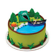 Magbea camping birthday cake topper happy birthday sign decoration lumberjack woodlands camping campfire tent themed for kids baby shower birthday party decorations supplies 4.6 out of 5 stars 37 $8.99 $ 8. Camping Cake Topper 4 Pieces Camp Cake Decoration Kit Tent Etsy