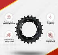 Undercarriage Sprocket For Mini Excavator Drive Sprocket For Kubota KX040-4  KX121-3 Excavators - 23 Tooth Undercarriage Sprocket With 9 Mounting Holes  ...