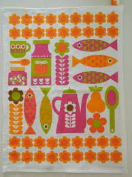 Scandi Kitchen Small Teatowel Pink Scandi Teatowel Printed Tea Towel Scandi Kitchen Color Design Inspiration