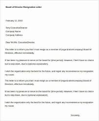 Board Of Directors Resignation Letter Best Of Sample Director Resignation Letters 9 Free Sample Example Format In 2020 Resignation Letter Resignation Letters Lettering