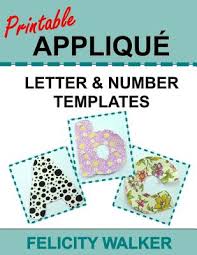 Printable Applique Letter Number Templates Alphabet Patterns With Uppercase And Lowercase Letters Numbers 0 9 And Symbols For Sewing Quilting