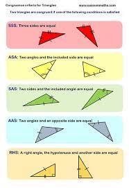 To meet both of these criteria, congruent triangles have equal like sas, two xed angles at each end of a side will result in two other sides of specic lengths. Congruence And Similarity Worksheets Cazoom Maths