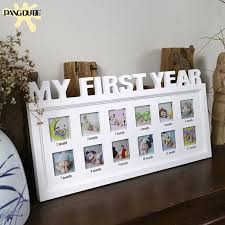 My First Year Baby 12 Month Photo Frame Baby Accessories Newborn Gift Set Baby Foot And Hand Print Baby Photo Frame Baby Items Hand Footprint Makers Aliexpress