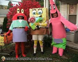 Coolest Diy Spongebob Halloween Costumes For A Family Spongebob Halloween Costume Spongebob Halloween Spongebob
