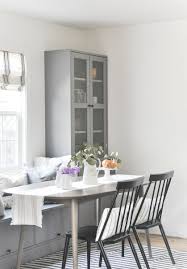 Diy Ikea Banquette Seating Built In Ikea Havsta Hack Hydrangea Treehouse Dining Room Remodel Dining Room Small Dining Room Design