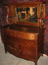 Victorian Tiger Oak Sideboard With Large Mirrored Gallery Fine Carvings Ebay Oak Sideboard Tiger Oak Victorian Furniture