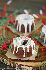 The recipe makes 12 mini bundt cakes. Gingerbread Mini Bundt Cakes Great Grub Delicious Treats