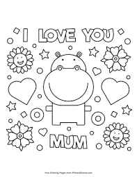 Make your world more colorful with printable coloring pages from crayola. I Love You Mum Coloring Page Free Printable Pdf From Primarygames