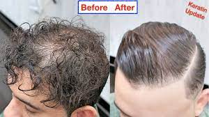 Keratin treatment is a deep conditioning treatment that works at the cuticle layer of hair. Hair Keratin Treatment For Thin Hair Curly To Straight Hair Hair Straightening Men Hairstyles Youtube