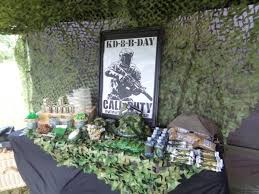 Decorate it with authentic military pieces such as boots, manuals, ammo boxes and a large uncle sam recruitment poster. Diy Army Call Of Duty Party Ideas Party Ideas