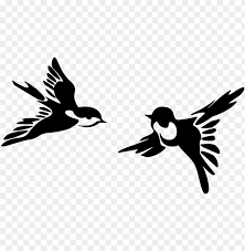 Download Bird Silhouette Drawing Download Flying And Gliding Two Love Birds Suede Wristlet Women S Pale Blue Png Image With Transparent Background Toppng