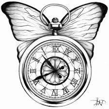 Outline Rose And Clock Tattoo Stencil Tattoo Design Check out our pocket watch drawing selection for the very best in unique or custom, handmade pieces from our shops. outline rose and clock tattoo stencil