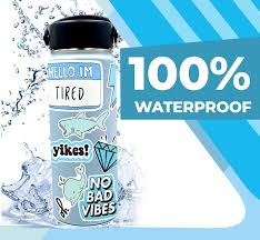 The subtle blue texture in the background helps to give weight to the shapes, and brings them down to earth. Buy El Nido 100 Blue Sticker Pack Cute Blue Stickers Waterproof 100 Vinyl Stickers Boy Girl Stickers Aesthetic Stickers Vsco Stickers For Water Bottle Laptop Stickers Cellphone 100 Pack Blue Online In Indonesia B08c55ybf5