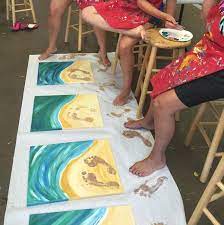 How to paint peonies (acrylic paintingtutorial) using only 5 acrylic colors! Footprints In The Sand Beach Canvas Crafty Morning