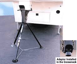 These trailer hitches are available as a gooseneck tow hitch / gooseneck mount, 5th wheel rails, and even a solution for flat bed trucks. Bal 25037 Standard 5th Wheel Kingpin Tripod Gooseneck Stabilizing Jack