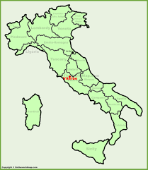 Viterbo è definita da secoli la città dei papi, in memoria del periodo in cui la sede papale fu appunto spostata in questa città che ancora porta i segni di quel fasto, pur avendo origini ancora più antiche. Viterbo Location On The Italy Map