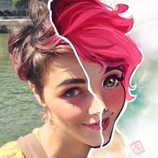 All shirt designs come in long and short sleeves. Chrissabug On Twitter Digital Art Girl Portrait Cartoon Portrait Illustration