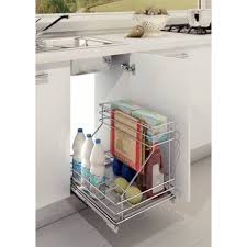 Amenager Votre Dessous D Evier Avec Cet Ensemble Coulissant Rangement Sous Evier Rangement Evier Amenagement Placard