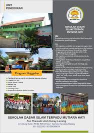 Konsep sekolah islam terpadu pertama kali diluncurkan pada tahun 1993, sependek ingatan yang saya punya. Profil Sd Sekolah Islam Terpadu Mutiara Hati Malang Paud Kb Tk Sd It Mutiara Hati Malang